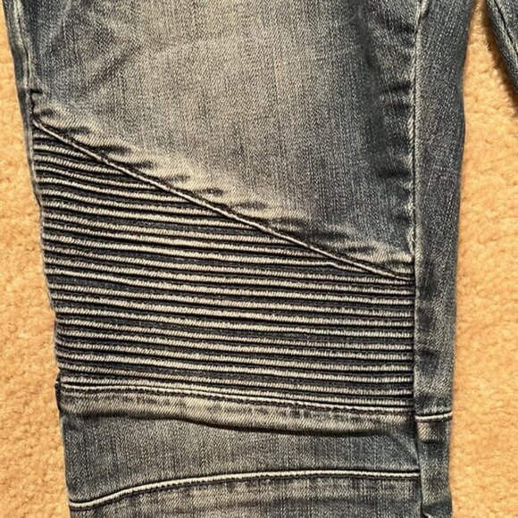 Victoria's Secret London Jean unique pleated blue jeans Size 6 - Picture 3 of 9